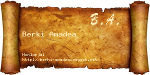 Berki Amadea névjegykártya